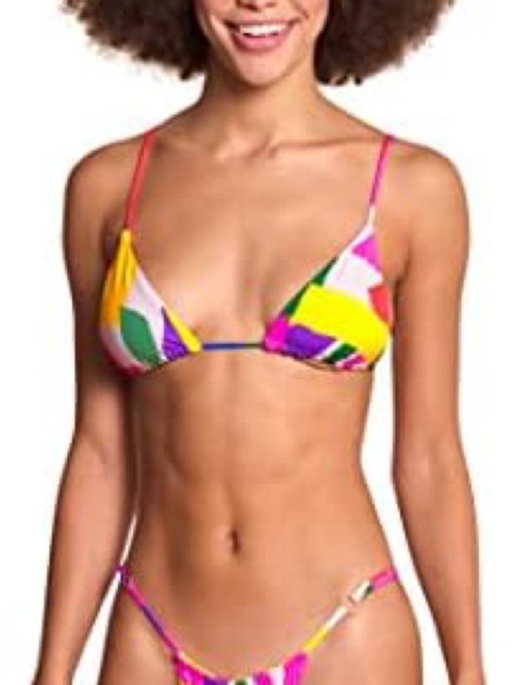 MAAJI 🔥Colorblock Triangle String Bikini - Multicolor - Picture 2 of 10